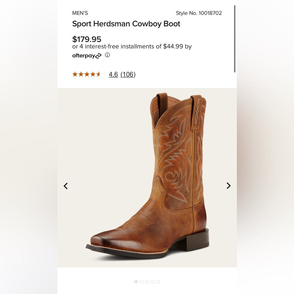Sport Herdsman Ariat Cowboy Boots 11.5D